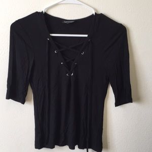 Top shop crossed black shirt!